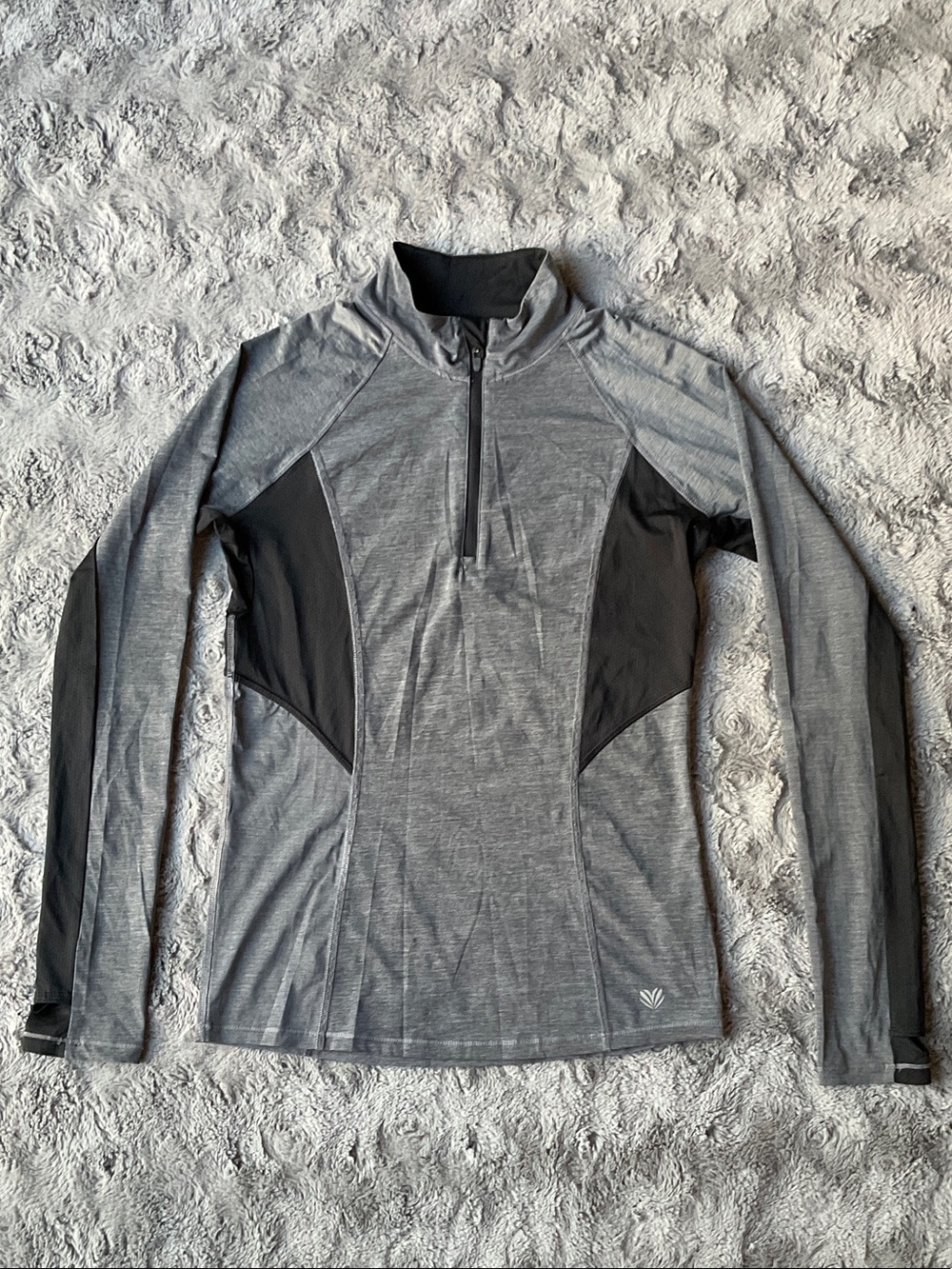 Gray Quarter-Zip Performance Sweater
